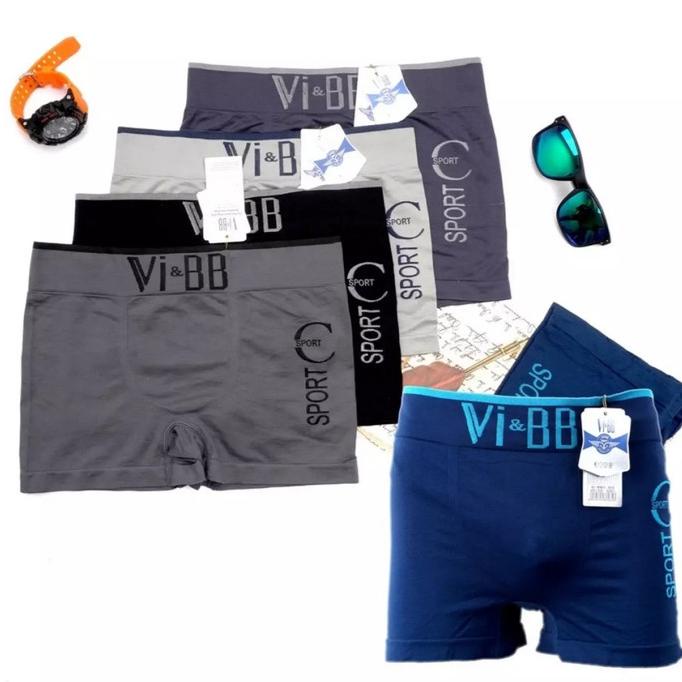 Celana Dalam Pria Boxer Vi&BB ViBB Seamless Rajut