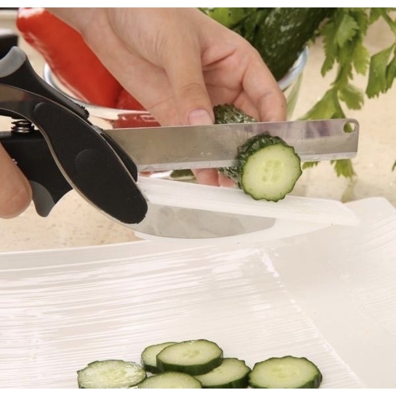 Pisau gunting / Clever cutter / alat pemotong praktis 2in1 multifungsi