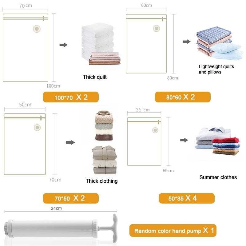 Plastik Vacum Bag penyimpanan Baju - Vacuum Clothes Bag 10pcs