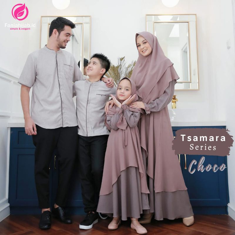 Tsamara ied series Choco Fania Hijab 2022 /  sarimbit Fabia hijab 2022 / diarkanzani / dian apriani 