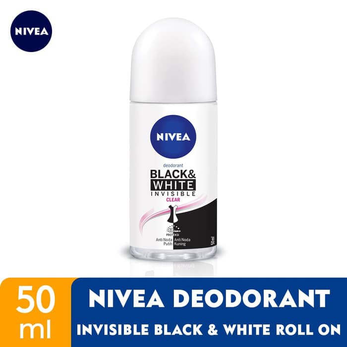 Nivea Roll On Invisible Black And White Invisible Clear 50ml
