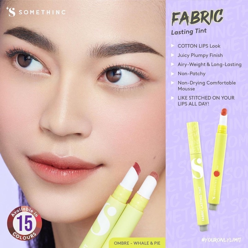 SOMETHINC Fabric Lasting Tint Indonesia / Lipstick Make Up Skincare Cleanser Essence Toner Serum Eye Cream Gel Mask / Foundation Cushion Loose Powder Blush On Concealer Highlighter Eyebrow Eyeliner Eyelash Mascara Lip Gloss Sponge Palette Wax Paket Set