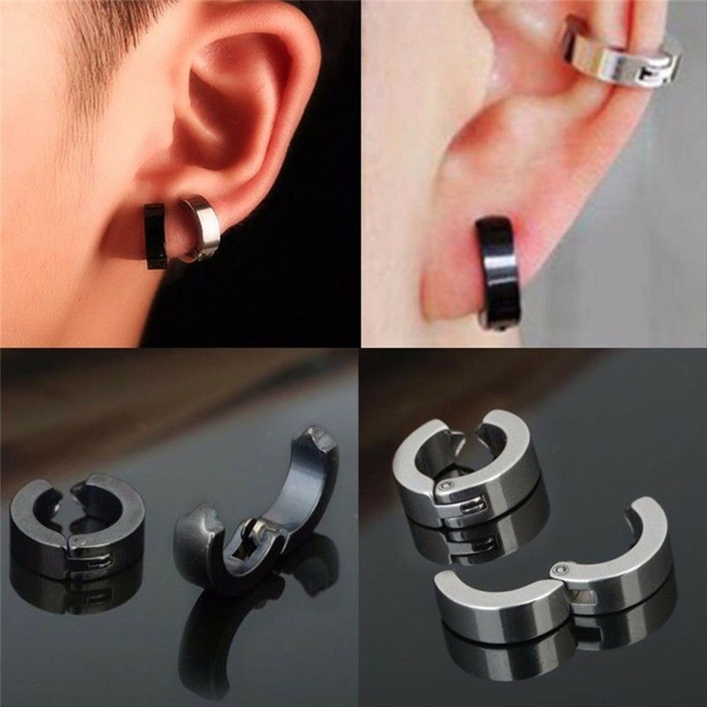 [Bayar Di Tempat] Anting Jepit Pria Wanita Non Tindik 4mm | Unisex Cuff Earings Magnet | FLX021