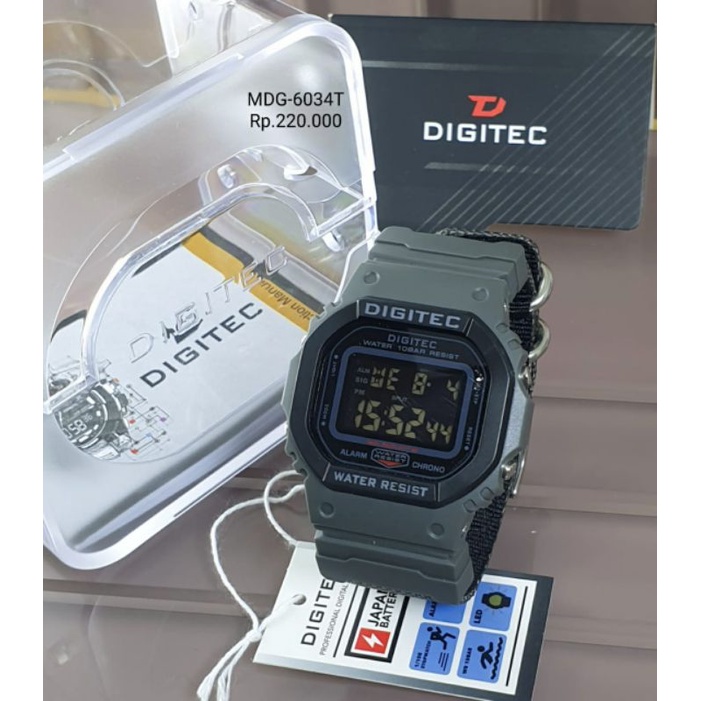 Jam Tangan Pria Digital Digitec Original MDG-6034T Tahan Air Gratis Ongkir COD