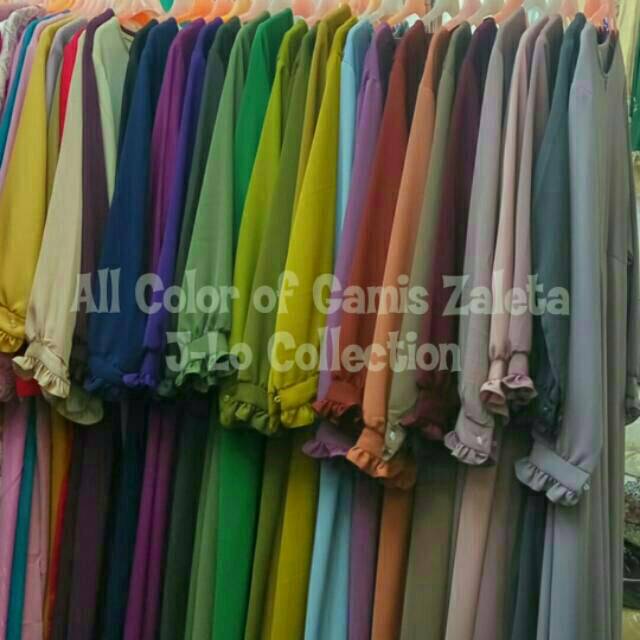 Gamis Polos Gamis Syari Zaleta Original ASLI  Saura / Zaura Basic