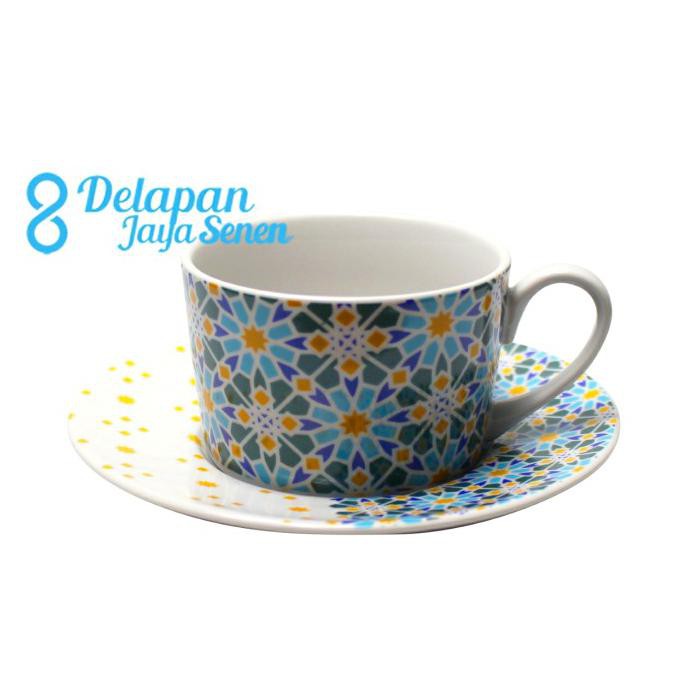 Cangkir Kopi Teh Motif Batik MAROKO (isi 6pcs)/ Cangkir Kopi Batik