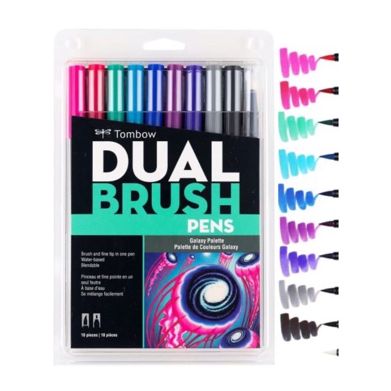 

Tombow ABT Dual Brush Pen, Galaxy Palette Set 10 Color