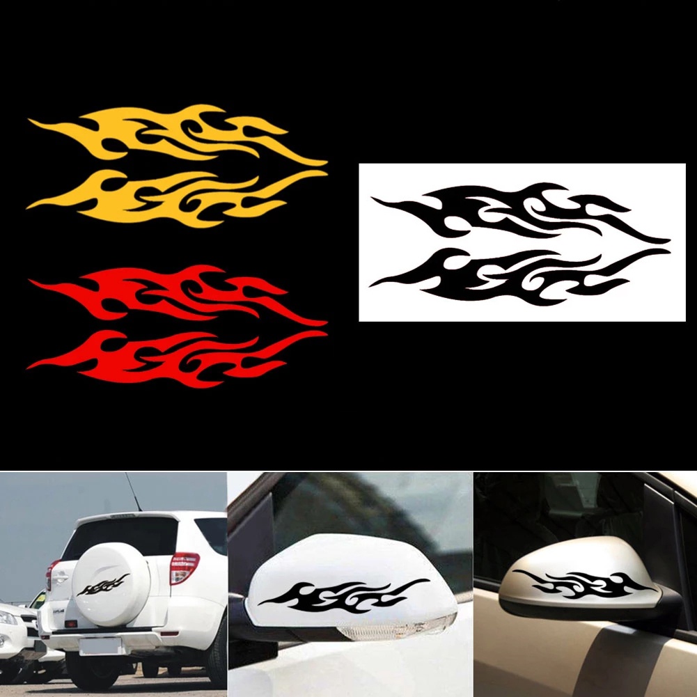 2pcs/pasang Stiker Vinyl Perekat Diri Spion Lecet Mobil Motor Pribadi Dekorasi Decal