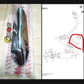cover knalpot tameng pelindung muffler suzuki satria Fu facelift euro 3 ori sgp