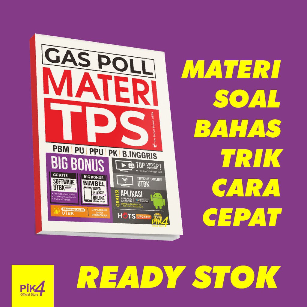 Buku Gas Poll Materi TPS 2023 dan HALU UTBK SBMPTN Versi Murah The King (Termasuk Soal dan Pembahasan)