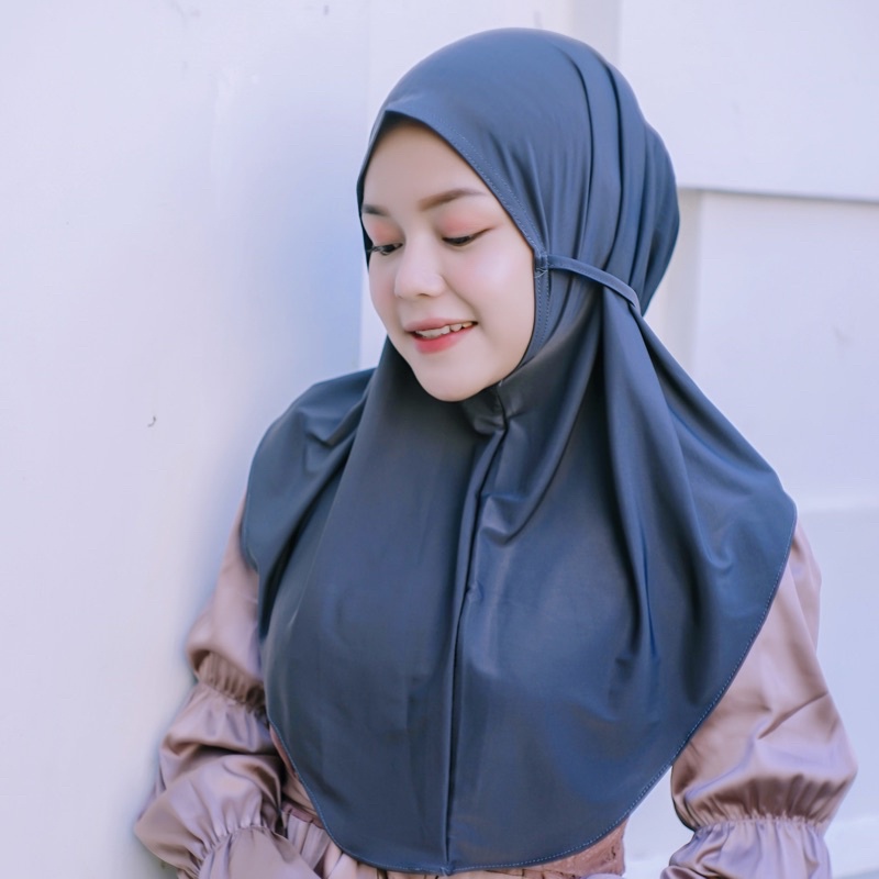 Hijab Bergo Jersey Tali Instan Jersey Premium /jilbab simple maryam ZAKIA jersey premium