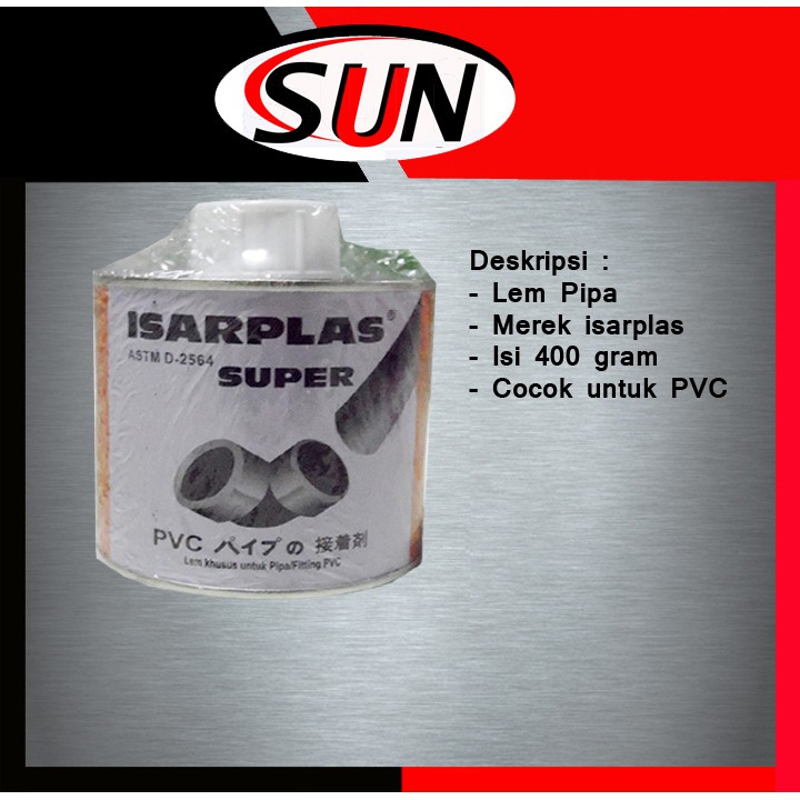 Lem pipa PVC Isarplas Super Kaleng 400 gram | Shopee Indonesia