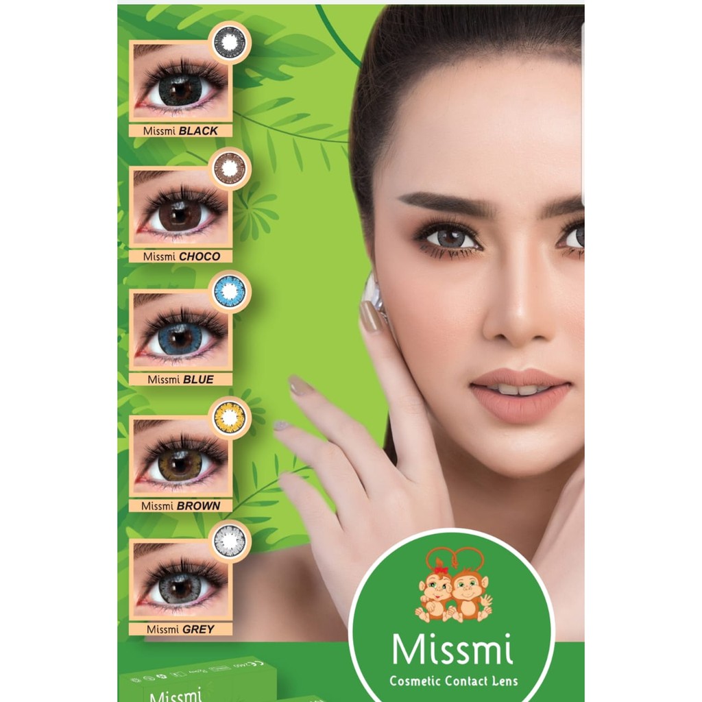 Softlens MISSMI FLAT DIA 16.00mm BLUE (-3.25 S/D -6.00) / Softlense / Soflens Minus//Lensa  Kontak/BS