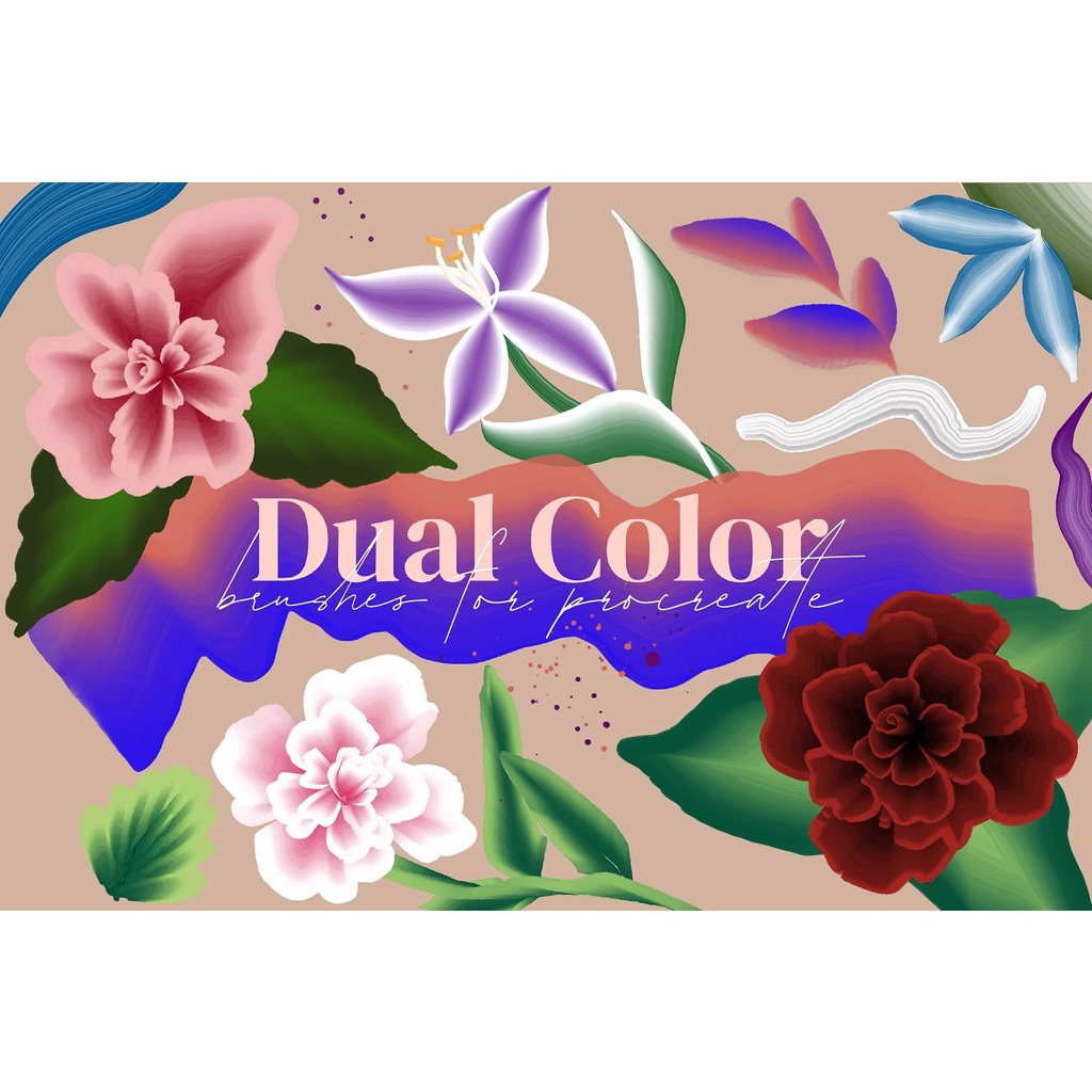 Procreate Brush - Dual Color Brushes for Procreate