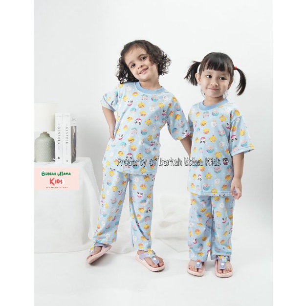 Baju Pakaian Setelan Stelan Set Setcel Piyama Piama Atasan Kaos Distro Untuk Tidur Anak bayi Perempu