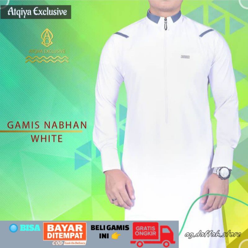 Gamis Atqiya THOBE NABHAN / Gamis Pria Dewasa / Jubah Slimfit / Jubah Elegan Dan Mewah