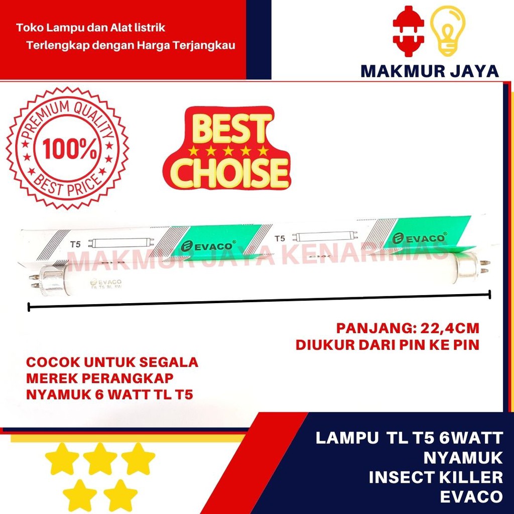 Lampu Nyamuk 6W BL/Lampu TL T5 Nyamuk 6W/Refil Lampu Nyamuk TL 6W Murah