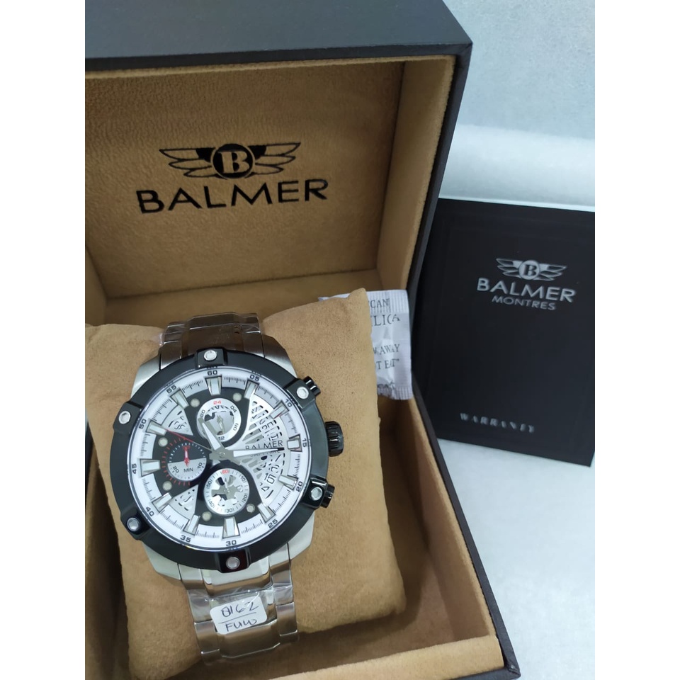 Jam Tangan Pria Analog BALMER 8162 Rantai Sapphire Original