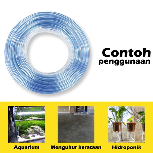 SELANG WATERPASS 1/4 INC / SELANG TIMBANG HORIZONTAL / SELANG AQUARIUM TRANSPARANT KECIL PERMETER