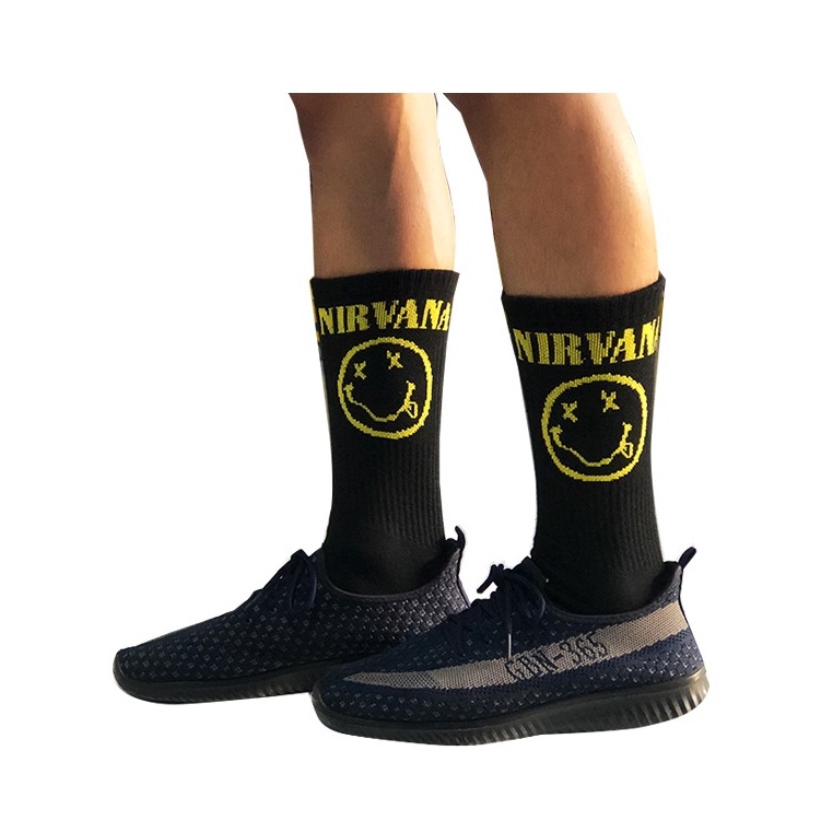 KAOS KAKI MOTIF BAND NIRVANA | KAUS KAKI SKATE OLD SCHOOL PRIA WANITA