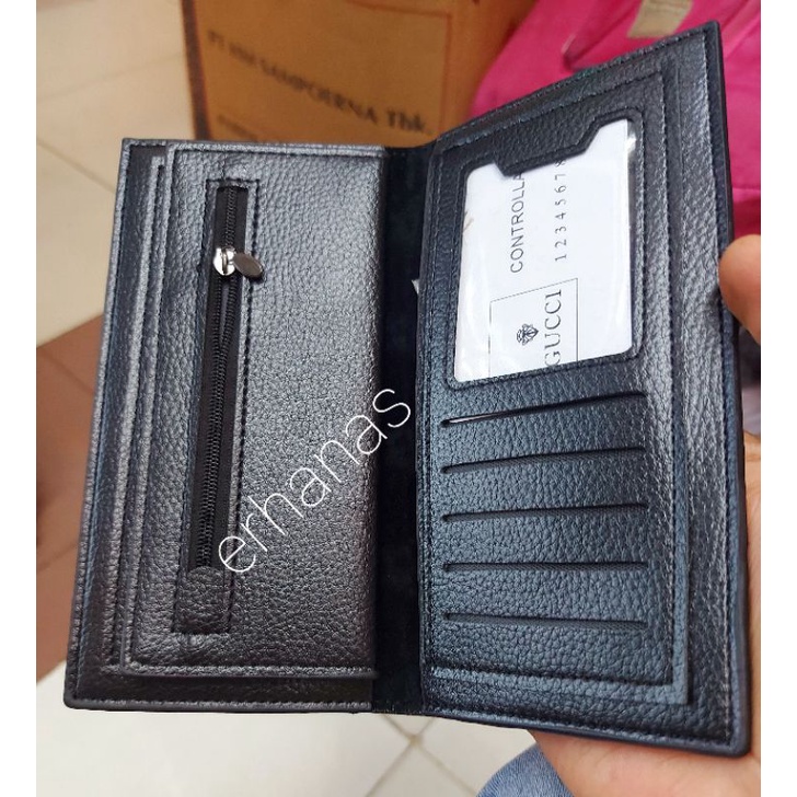 DOMPET LIPAT WANITA HITAM EMBOS GC free box