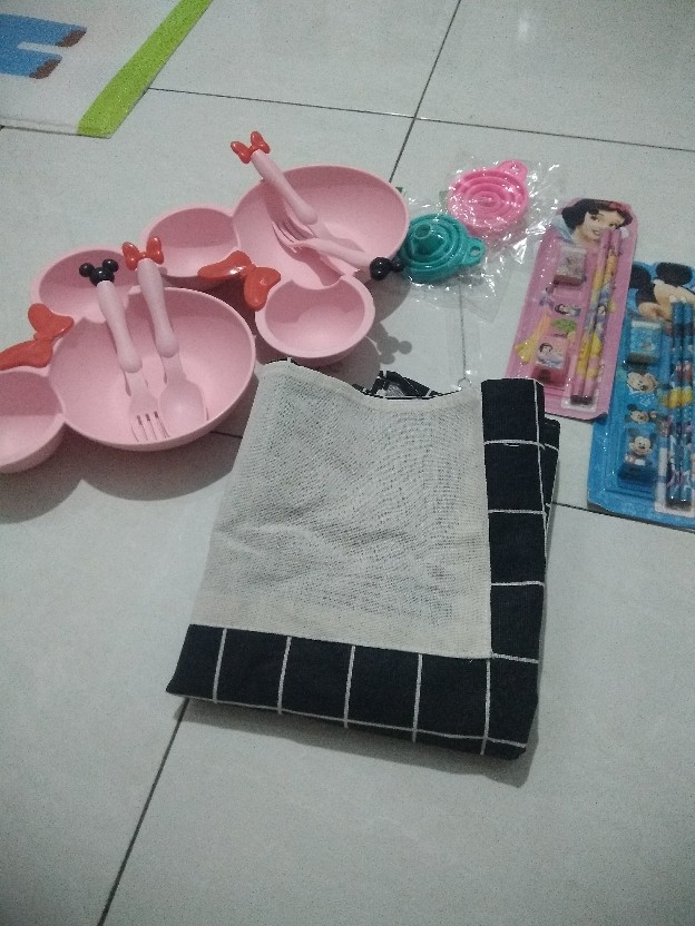 Mj097 Apron Celemek Masak Dapur Korean Style Bahan Kanvas