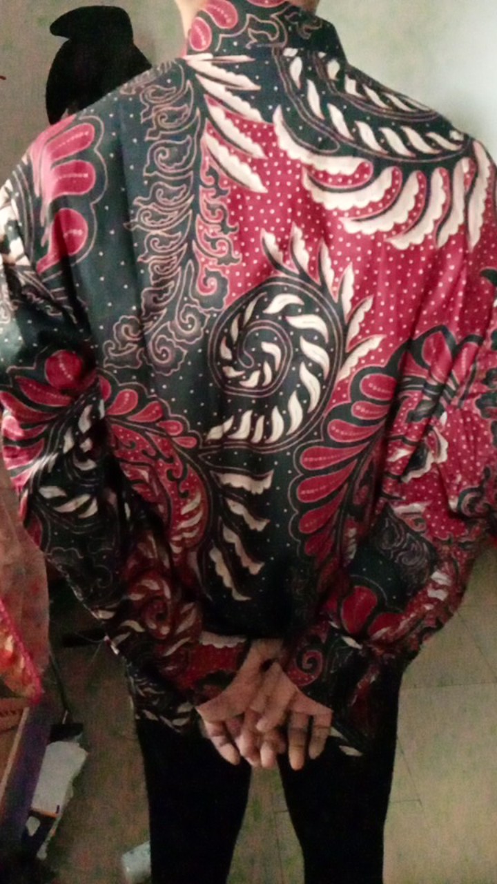 Kemeja Batik Pria Lengan Panjang Size M L Xl Xxl Bswart Batikhrb026 Kenongo Hem Panjang