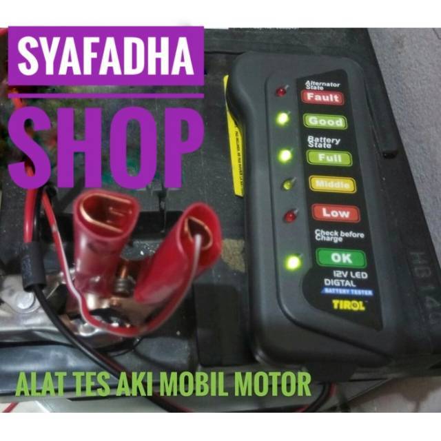 Tester Alat Tes AKI Mobil Motor 12 Volt