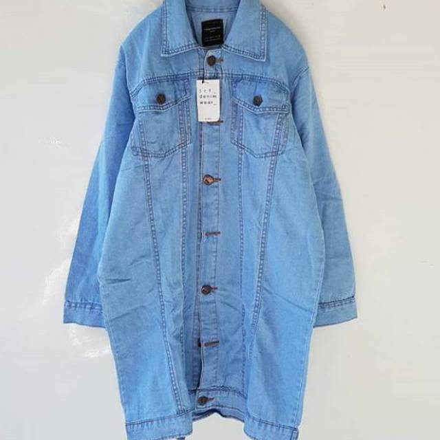 Tunik jaket jeans wash