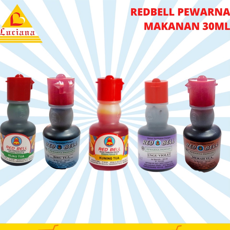 PEWARNA MAKANAN RED BELL 30ML - REDBELL PEWARNA MAKANAN CAIR MINUMAN - FOOD COLORING