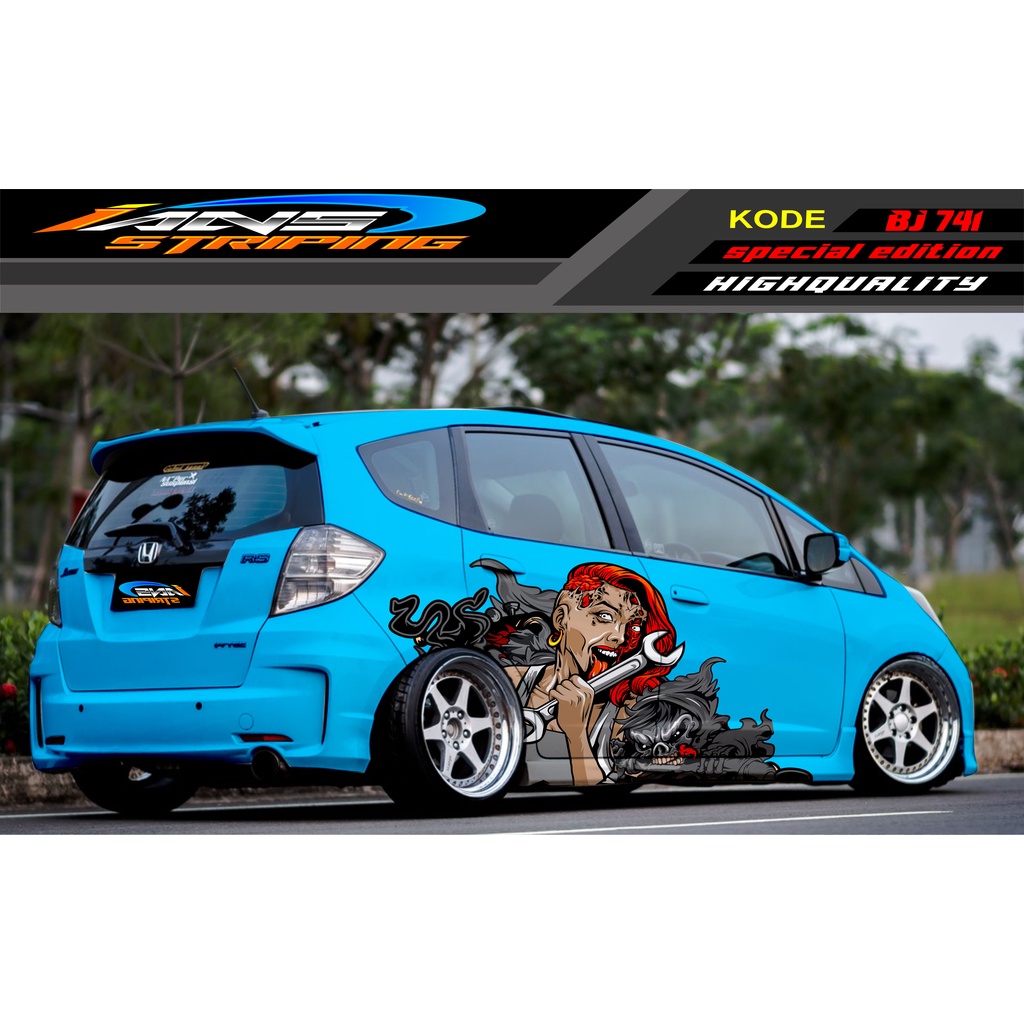 STICKER VARIASI MOBIL HONDA BRIO AGYA JAZZ AVANZA YARIS / DECAL STICKER MOBIL JAZZ / STIKER MOBIL