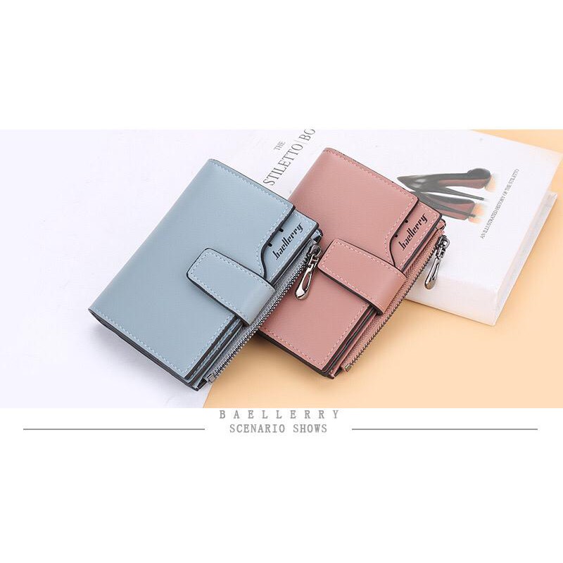 ☀ INDOLAND ☀ D041 Dompet BAELLERRY Lipat Wanita Dompet Wanita Kecil Bahan Kulit PU Leather