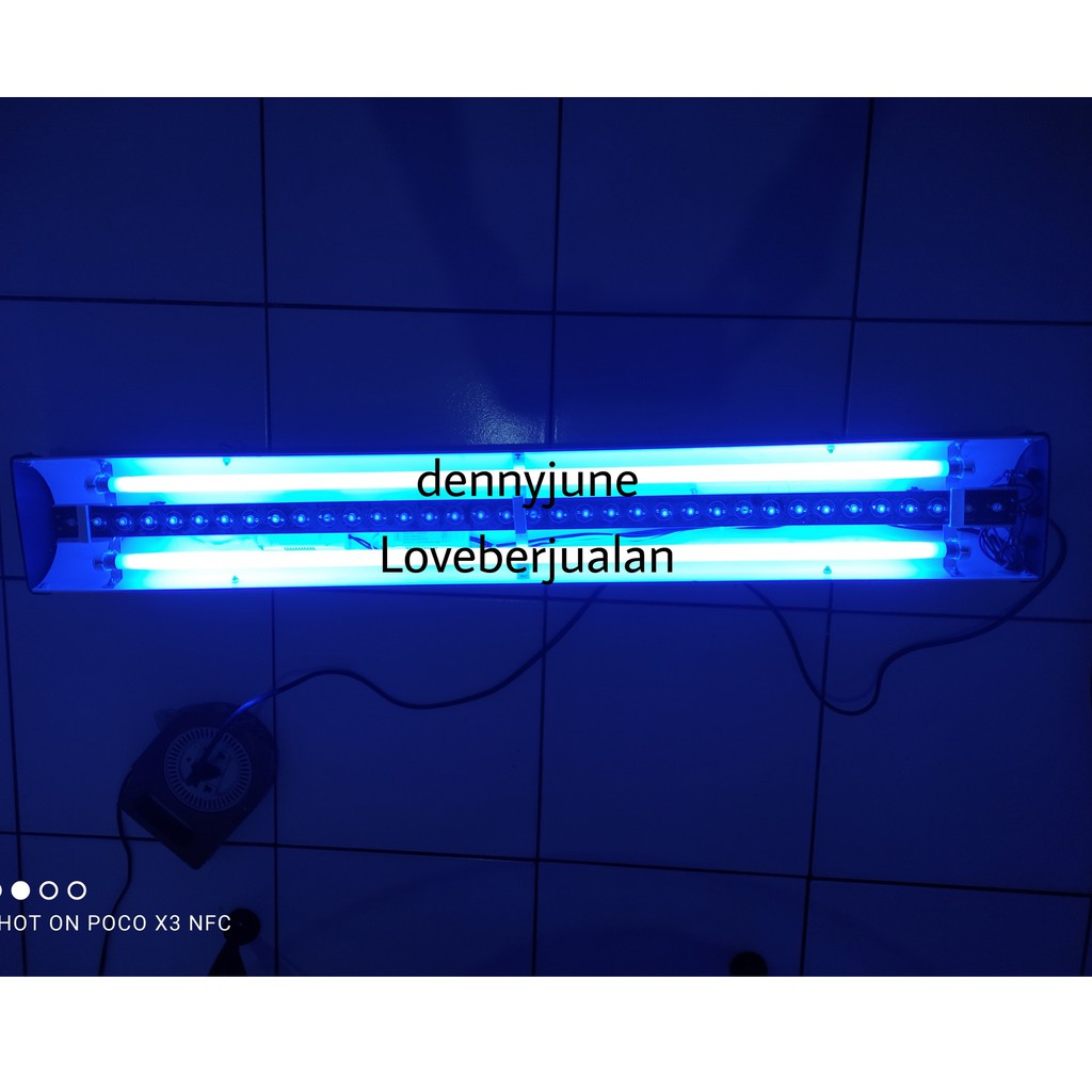 Lampu tanning siap pakai 100cm isi 2 Lampu Aquazonic dan 1 LED HPL