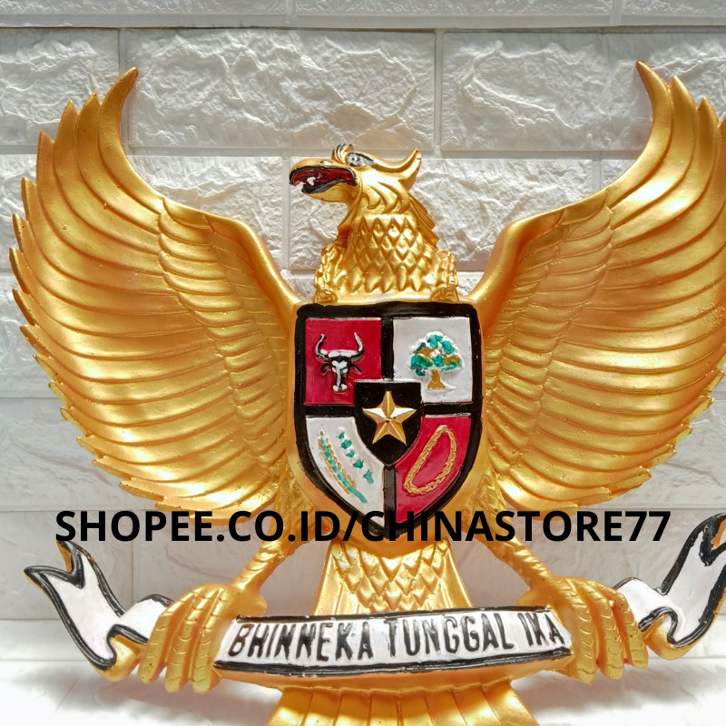 Foto Presiden dan Wakil Lambang Patung Burung Garuda Pancasila Dinding Kantor 3 Dimensi 1 SET GARUDA