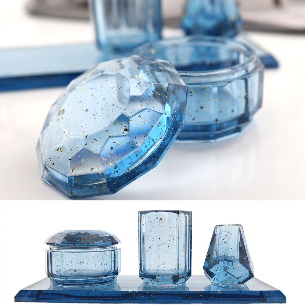 Preva Cetakan Resin DIY Handmade Candlestick Vas Kristal Desktop Storage