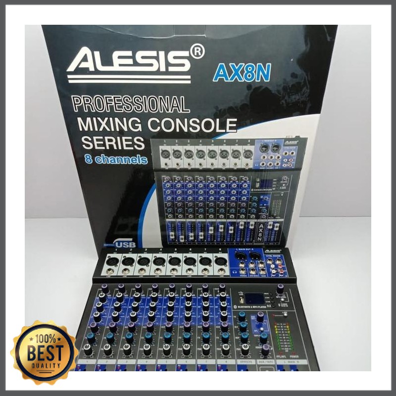 Mishad Shop -  Mixer 8 Channel ALESIS Ax8n Usb Bluetooth effect vocal GU-5117-2061