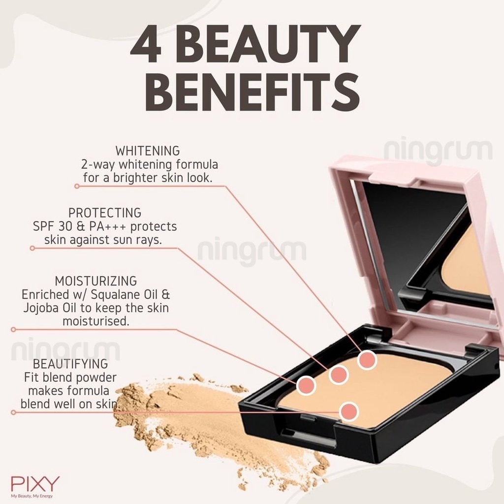 Ningrum Ningrum - Pixy UV Twc Perfect Last Refill 4 Beauty Benefits | Kecantikan Kosmetik Wajah Bedak Pixy UVW TWC Pixy Perfect Last Bedak Padat Reguler | Refill PIXY ORI  - 8002 | 8003