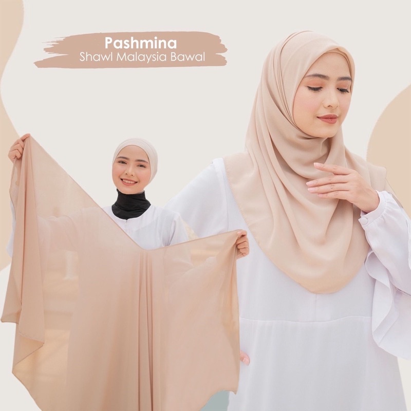 Pashmina Bawal Shwal Malaysia | Jilbab Pashmina Bawal Malaysia | Kerudung Pashmina Bawal