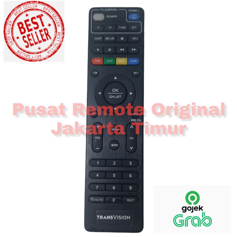 REMOTE REMOT SET TOP BOX STB TRANSVISION ORIGINAL ASLI