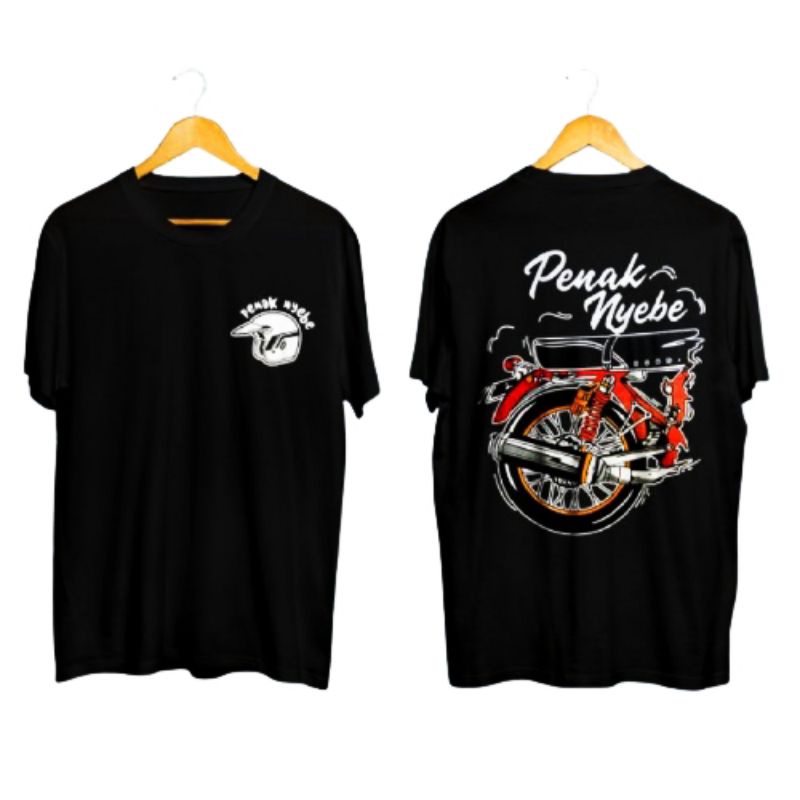 KAOS PRIA WANITA/KAOS KEREN/KAOS MURAH/-PENAK NYEBE HITAM