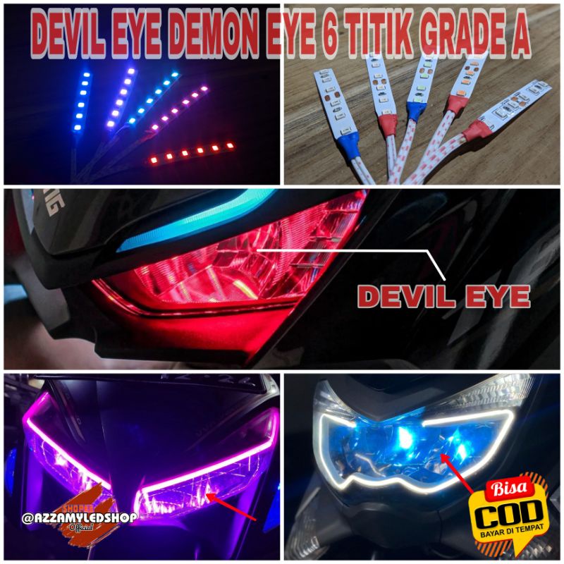 lampu demon eye devil eye Vario beat scoopy 6 titik grade A super terang