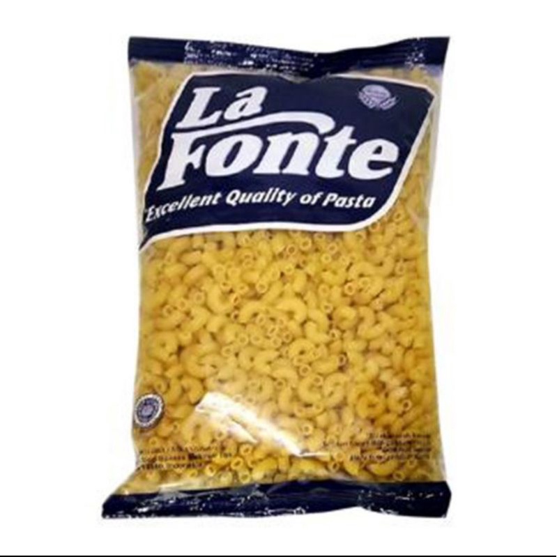 La Fonte Chifferi Rigati 500gr / LaFonte Pasta Bentuk Macaroni Makaroni Pipa 500 gr