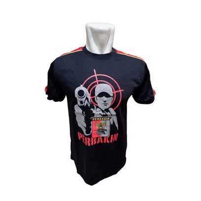 Kaos Kombinasi Logo PERBAKIN Hitam - Logo Besar