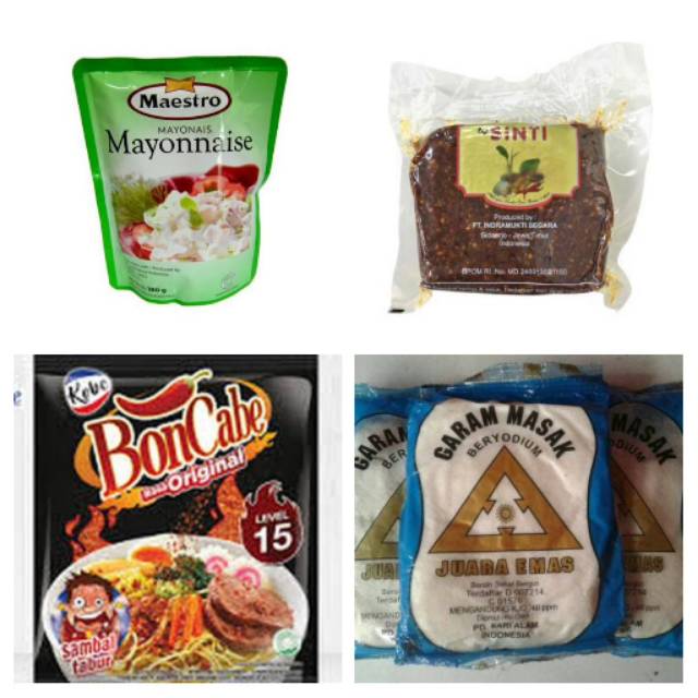 

Bon Cabe, Garam, Bumbu Pecel, Mayonaise 1 pcs