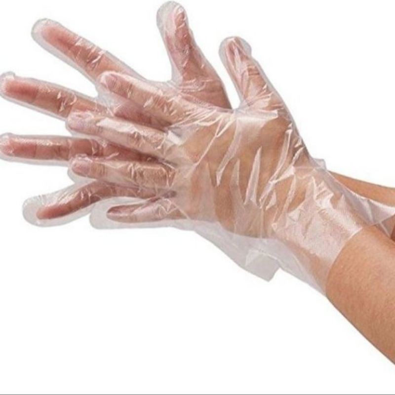 [Murah] Sarung Tangan Plastik Bening Transparan Sekali Pakai