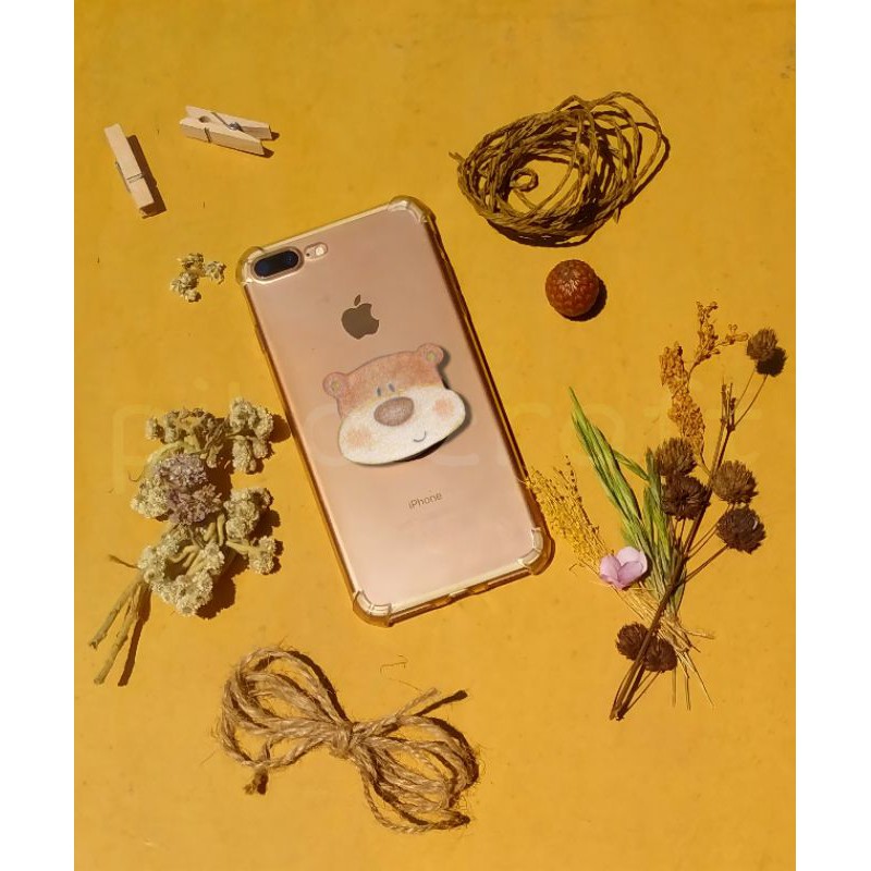 

OWEN the bear" pibocraft pop socket akrilik watercolor pencil gambar beruang