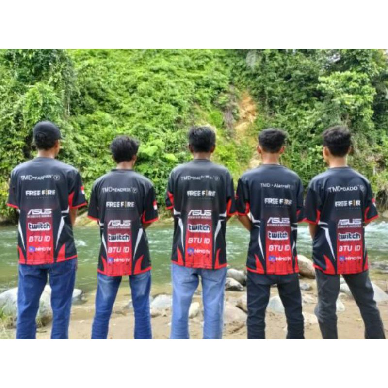 Jersey Baju Gaming Free Fire Custom Name Set