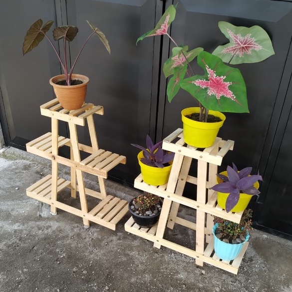 PROMO  Rak bunga minimalis 3 Tingkat/ rak bunga susun 3 Tingkat/ standing pot / dekorasi rumah