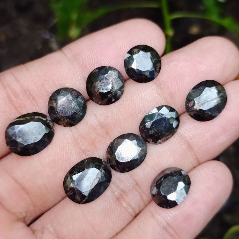 batu hitam badar besi serat emas bkn akik ruby kinyang bacan cincin pria wanita liontin kalung