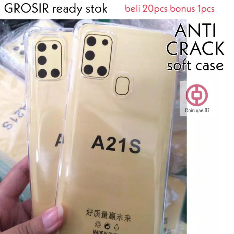 soft case ANTI CRACK SAMSUNG A21S new 2020 - casing silicon jelly warna putih sofkes anti krek